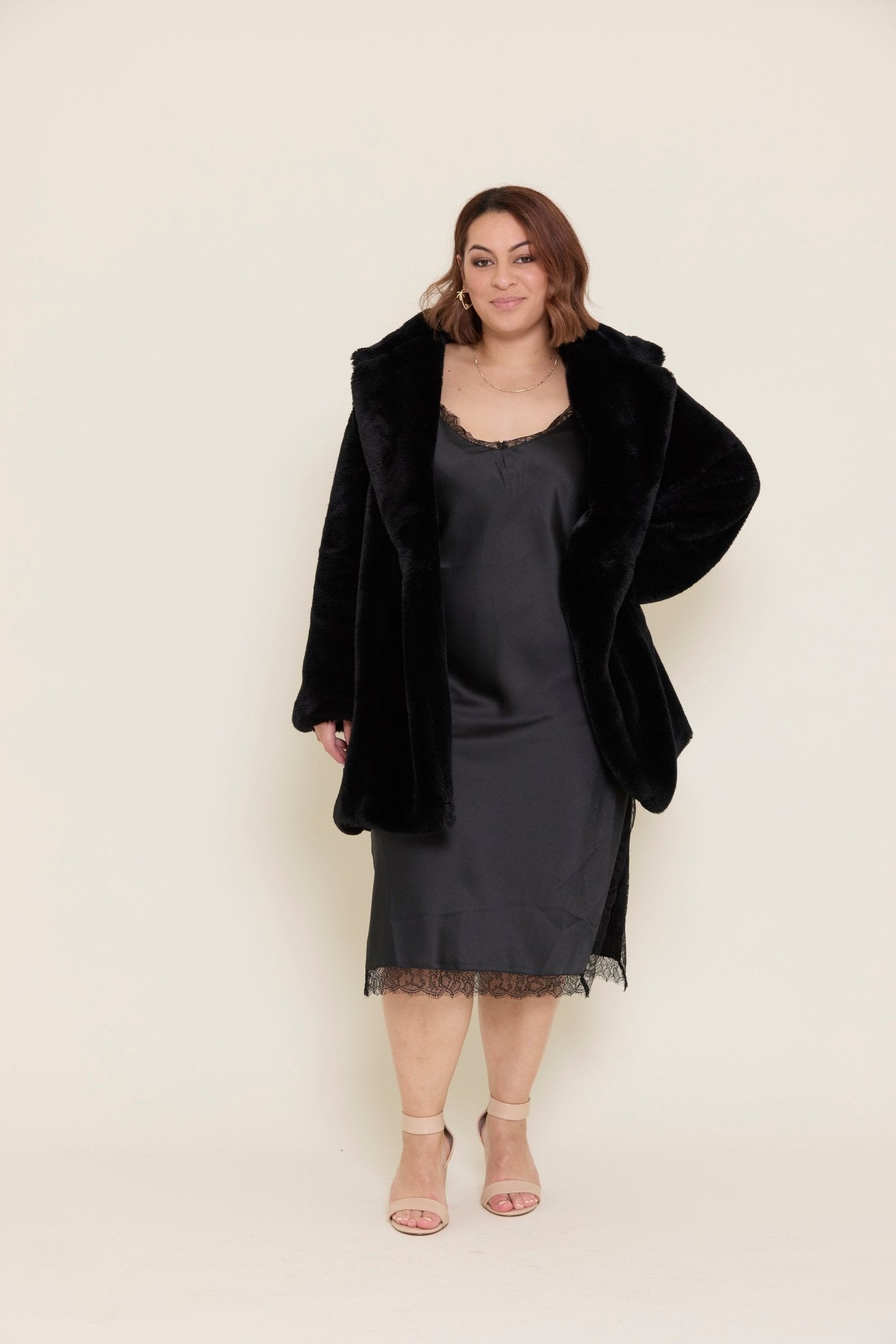 Atmos&here Carly Faux Fur Coat - Love & Lend
