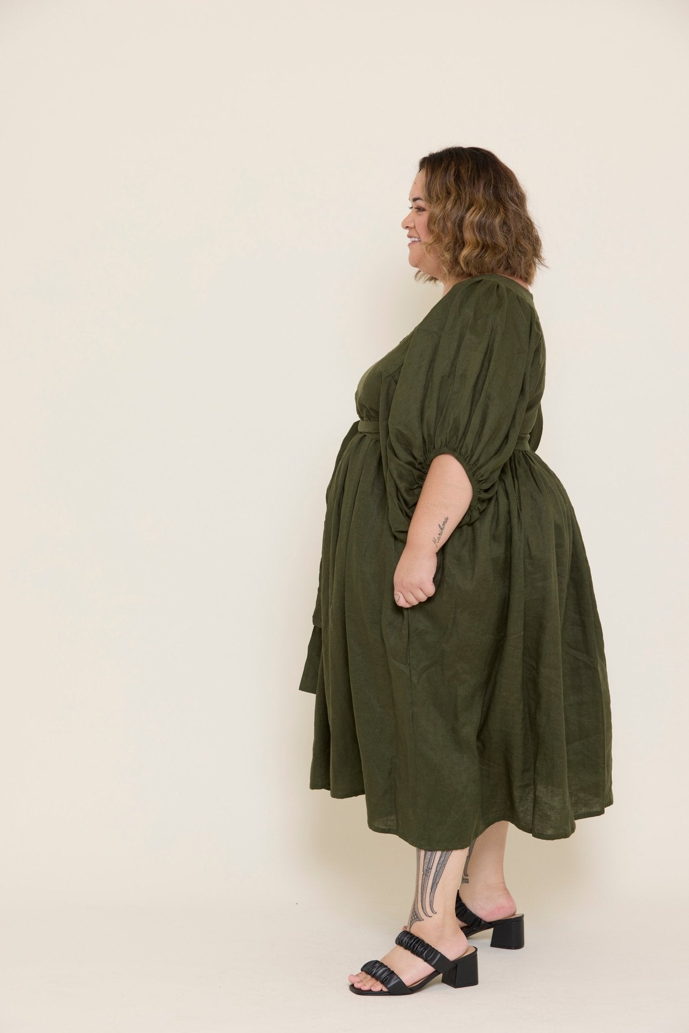 Sloan Willow Midi Dress - Forest Green - Love & Lend